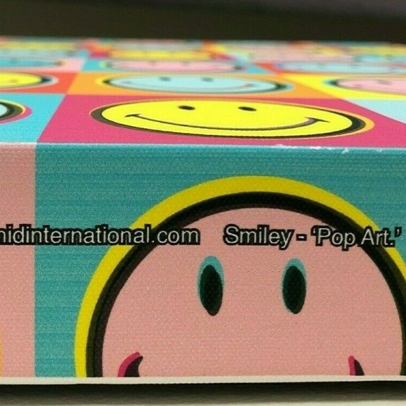 NEW Smiley 'Pop Art' Canvas Wrapped Warhol Style - Picture 8 of 8